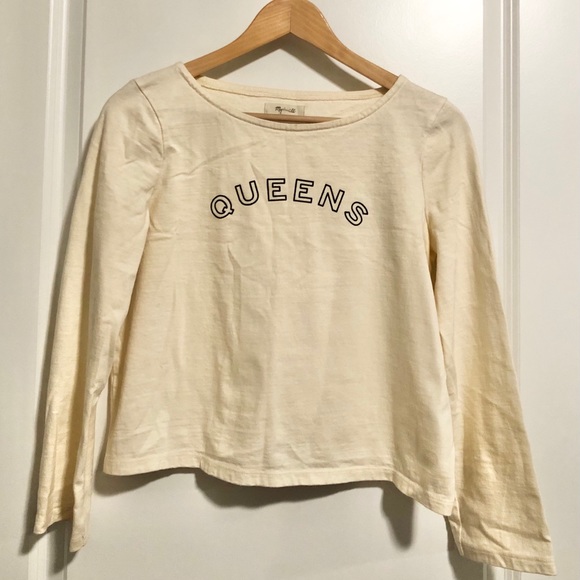 Madewell Queens Graphic Long Sleeve T-shirt size S - Picture 5 of 6